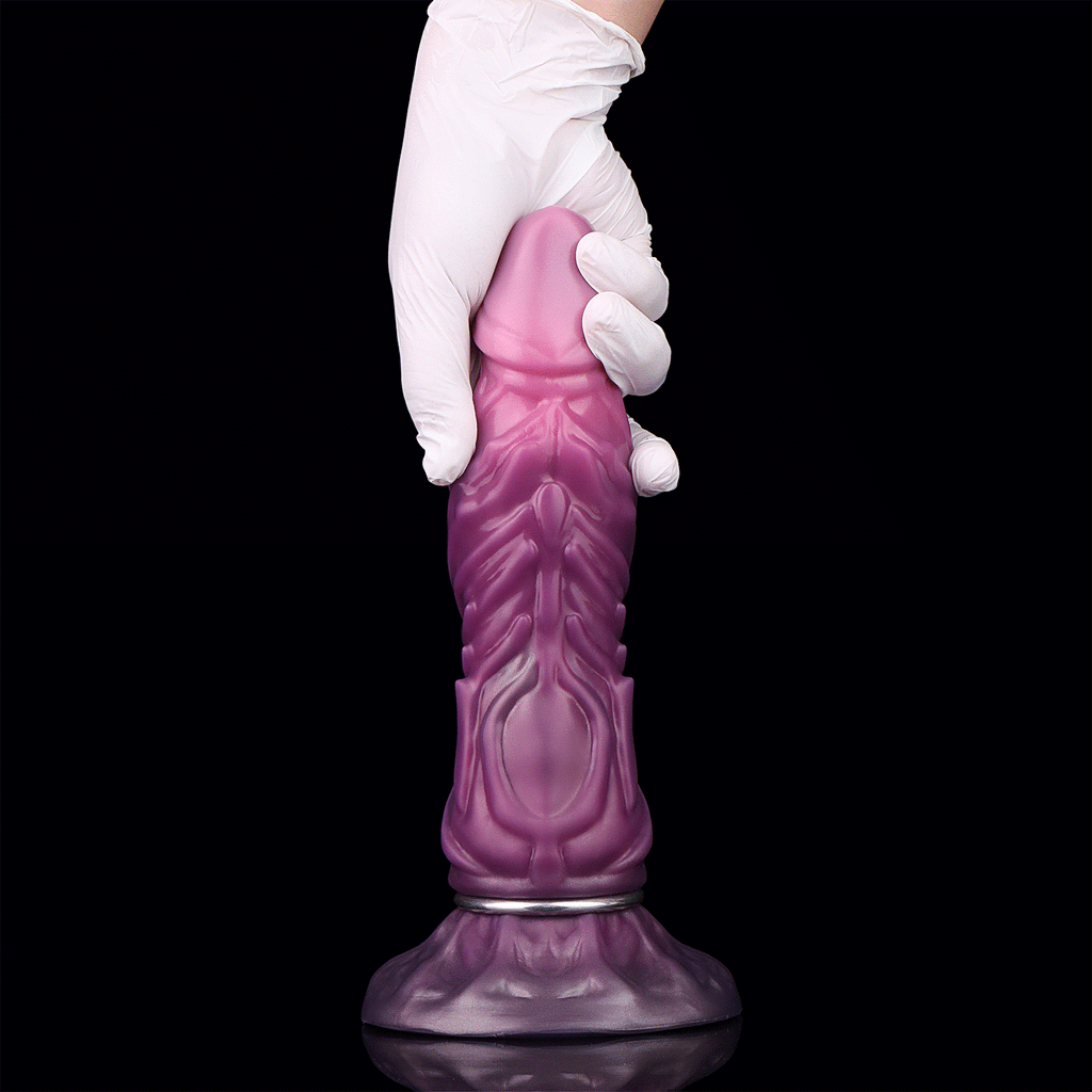 Inflatable Dragon Dildo | Platinum Silicone Fantasy Vaginal Expander by Domlust